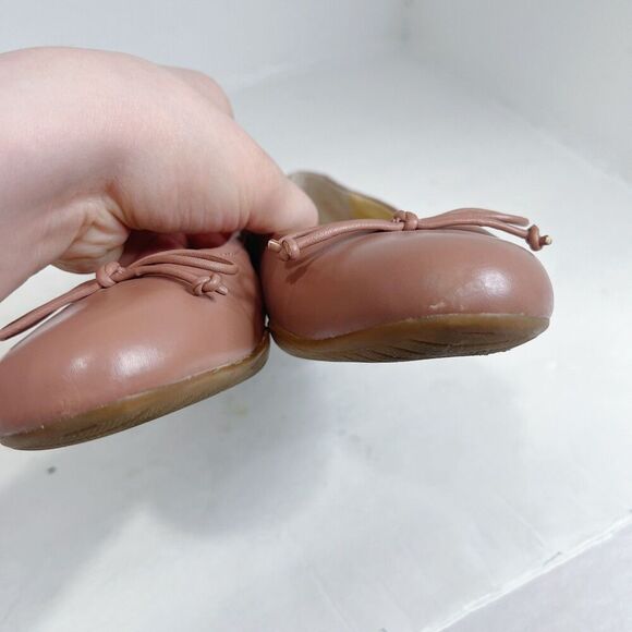 Nurture Dusty Rose Pink Leather Ballet Flats Bow Size 7 Balletcore Coquette - Picture 8 of 10